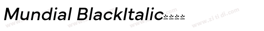Mundial BlackItalic字体转换